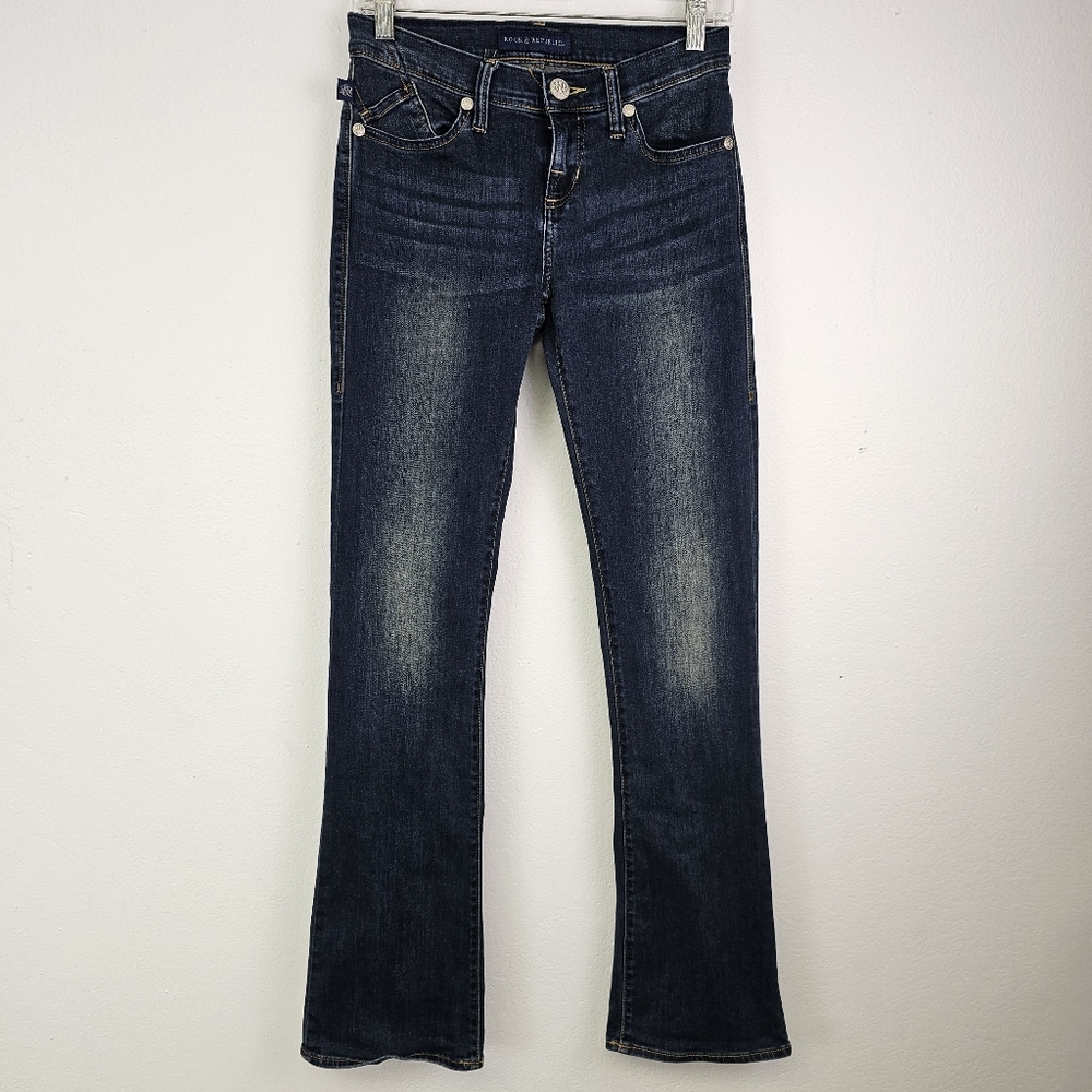 Rock & Republic Jeans Kasandra Midrise Straight Leg Sz 4  Country Western
